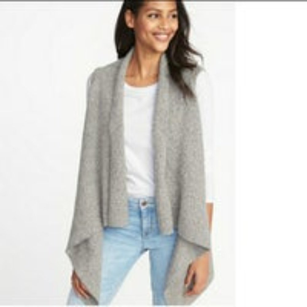 Textured Knit Sweater Vest Dove Gray Size XS